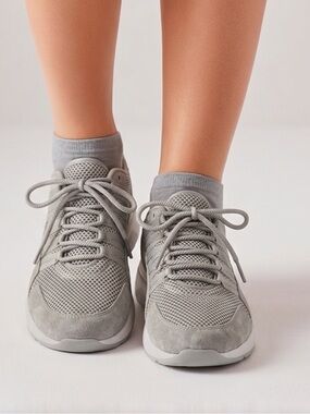 SUPRA gray sneaker lace up knit upper size‎ 9.5